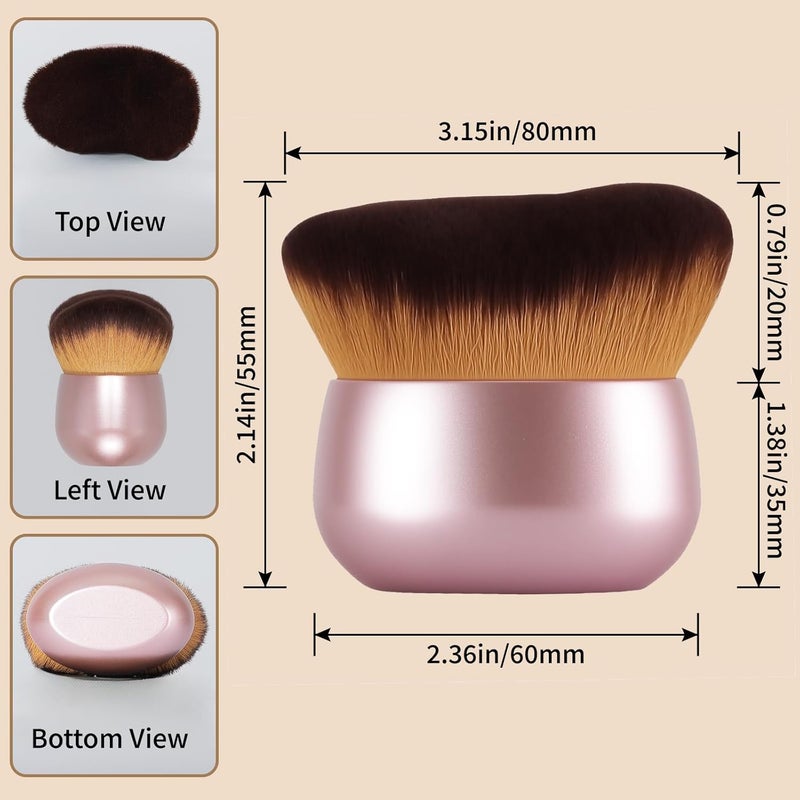 LIALTK Extra Large Makeup Brush & Self Tanning Brush For Self Tanner，For Foundation，Arms And Legs makeup&Bronzer Blend, Body Makeup,Face&Back Makeup - Easy Use, Wet/Dry Use (Black) - Image 2